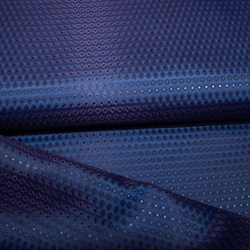 Futterstoff Jacquard Ornamente 3 mm royalblau; Design 235-F126002 Fb. 516