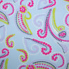 Baumwollgewebe bedruckt Paisley hellblau