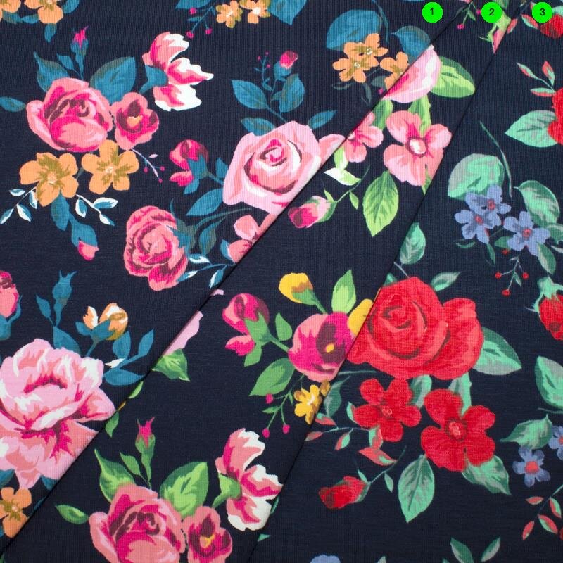Baumwolljersey Rosen