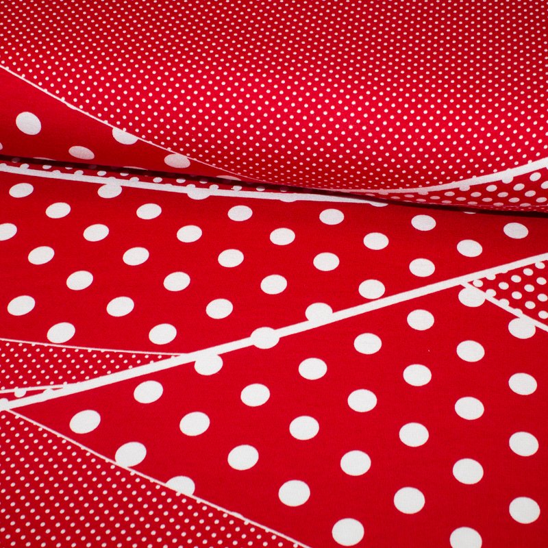 Jerseystoffe bedruckt rot