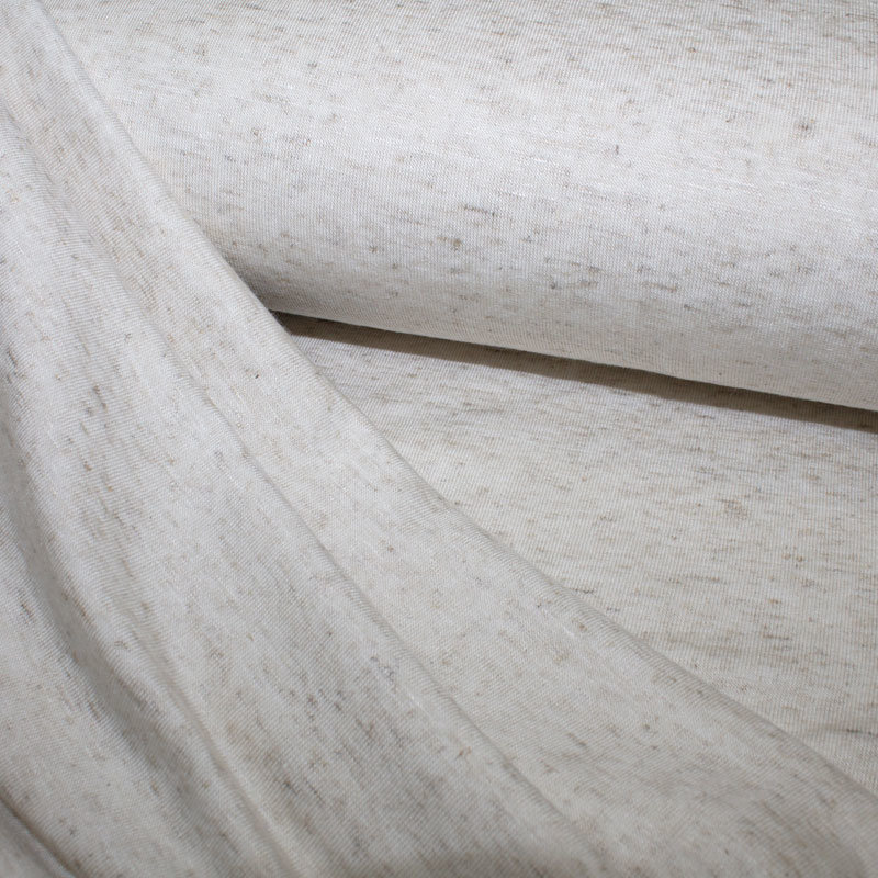 Viskose/Leinen Jerseystoffe bedruckt ÖkoTex beige mélange