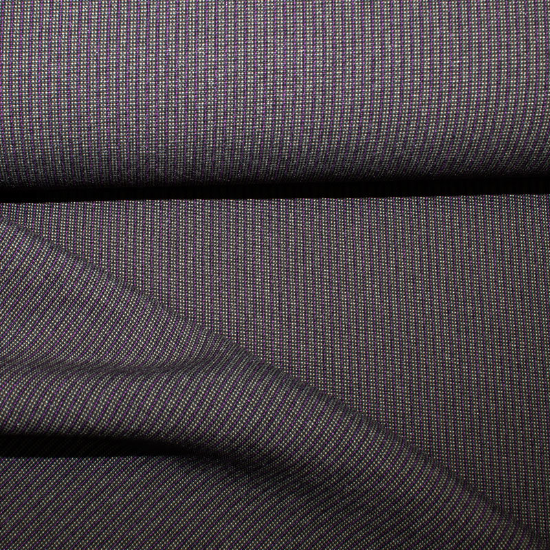 Hosenstoff Bi Stretch Streifen grün-aubergine