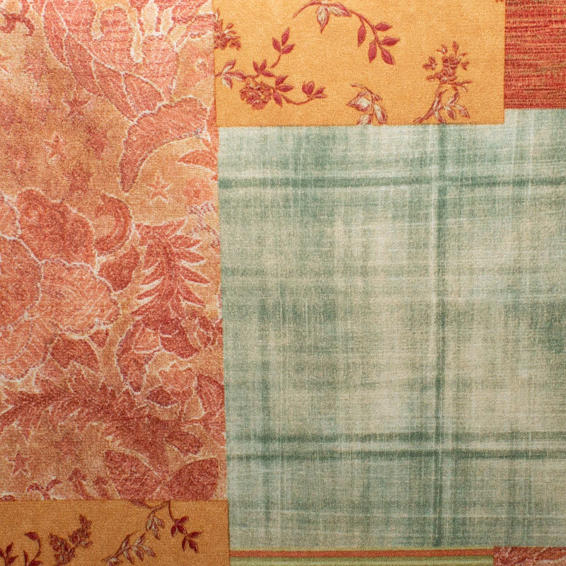 Möbelbezugsstoff Microvelours Druck Patchwork