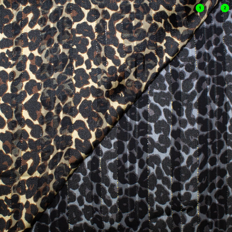 Chiffon Ausbrennerstreifen mit Lurex Animal