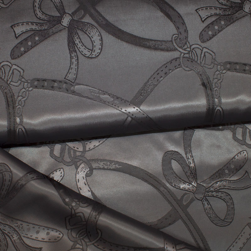 Futterstoff Jacquard Zaum 20  mm grau  Design 235-F126037 Fb. 119