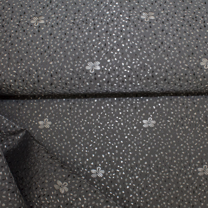 Futterstoff Jacquard 20  mm grau; Design 235-F126001 Fb. 002