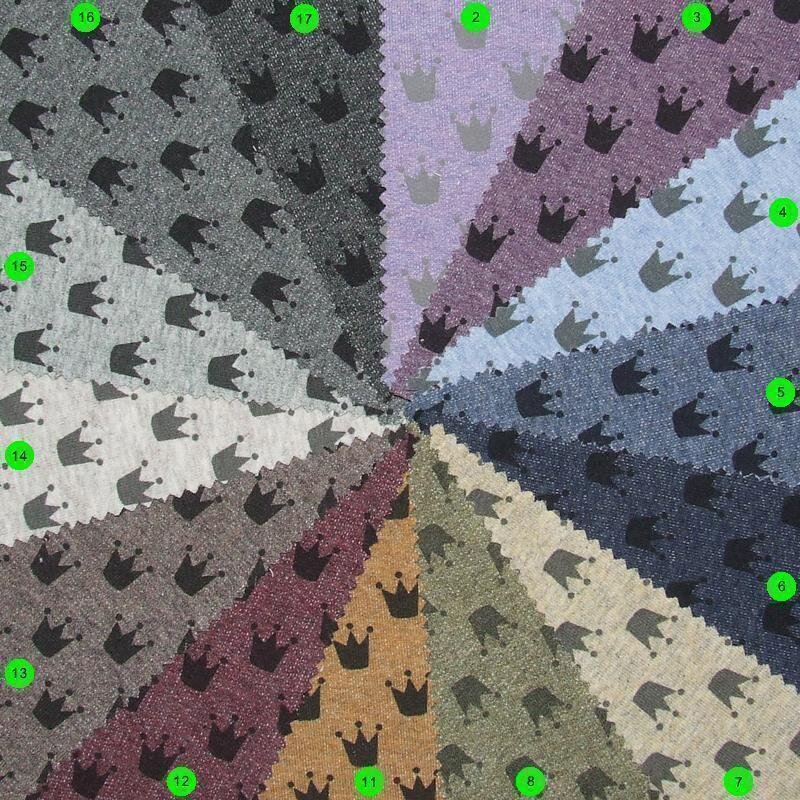 Sweat melange Druck Krone - 10 mm