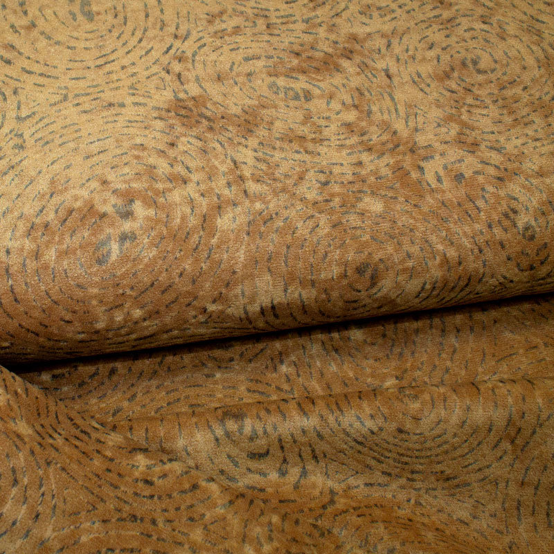 Microvelours-Lederimitat "Prägedruck" camel