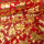 Organza Foliendruck Weihnachtsstern rot-gold