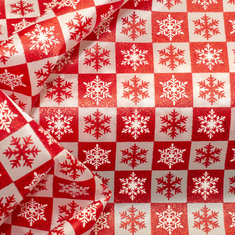 Weihnachtsdruck Decostoff rot