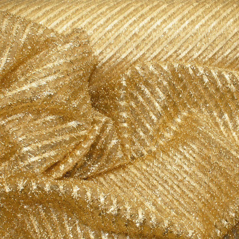 Organza Lurexstreifen diagonal gold