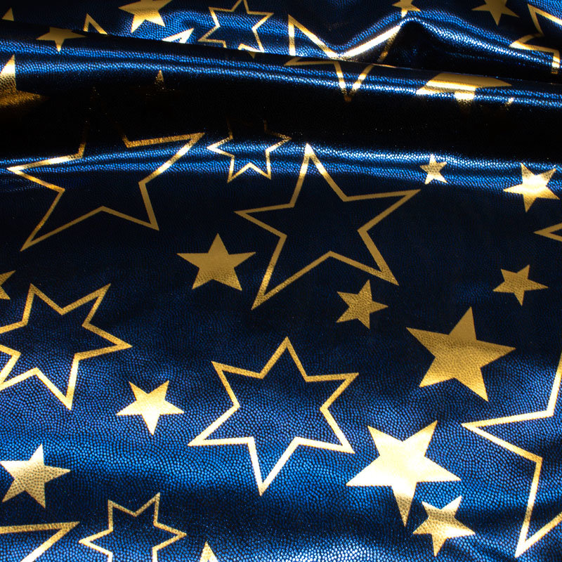 Folie Weihnachten Sterne blau-gold