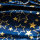 Folie Weihnachten Sterne blau-gold