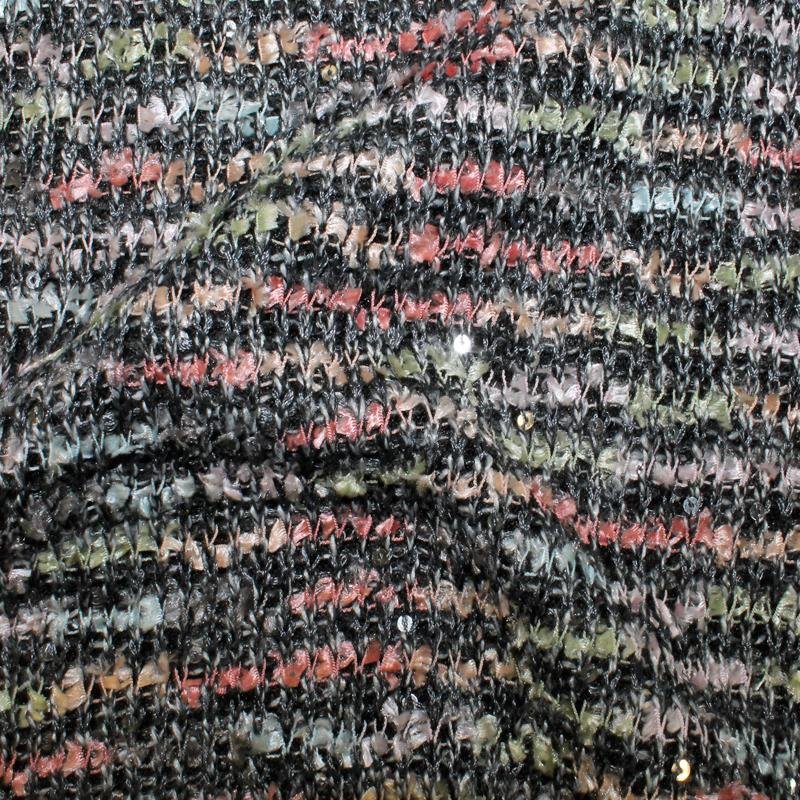 Bouclé Strick mit Pailletten 01 mint