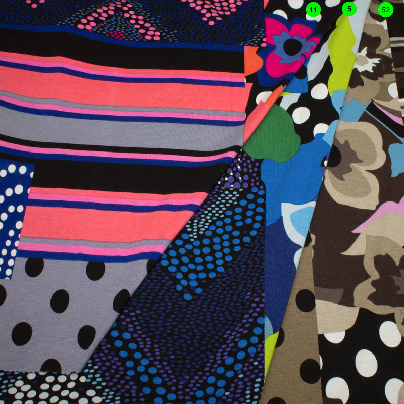 Jersey Viskose DIGI Druck Patchwork