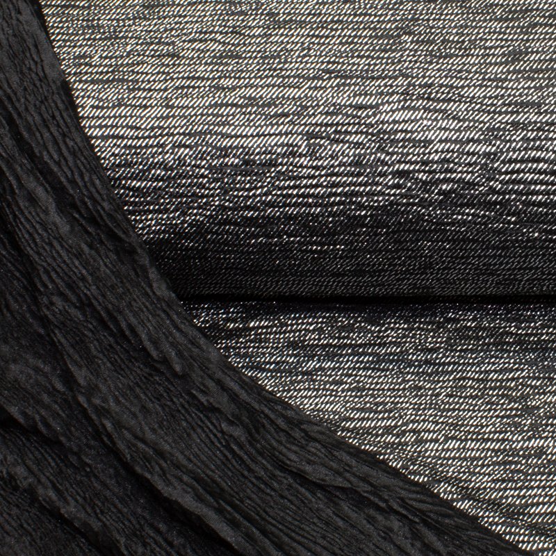 Feine Strick mit Lurex schwarz-silber