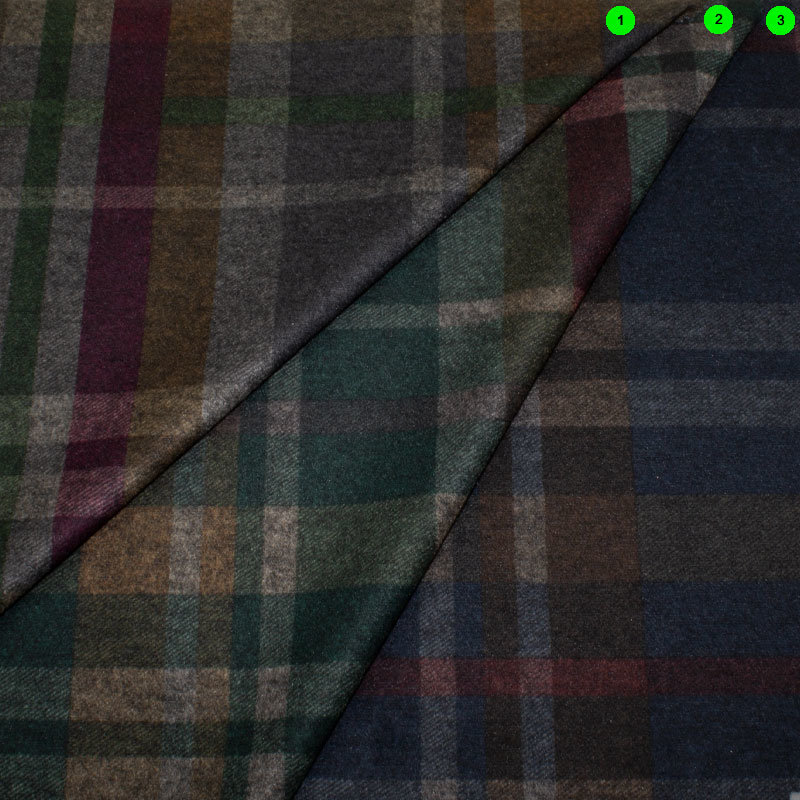 Winterjersey Karo mit Flanelloptik ÖkoTex