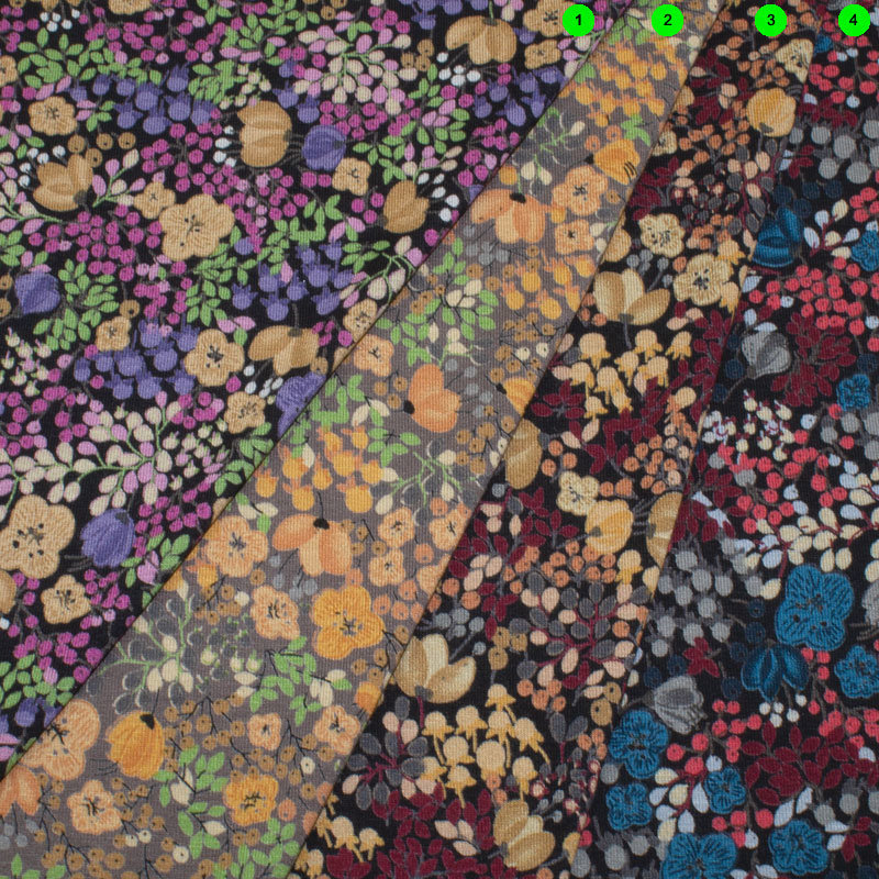 Jersey Viskose DIGI Druck Blumen ÖkoTex