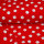 Tropical Druck Polkadot rot-weiß 15 mm ÖkoText