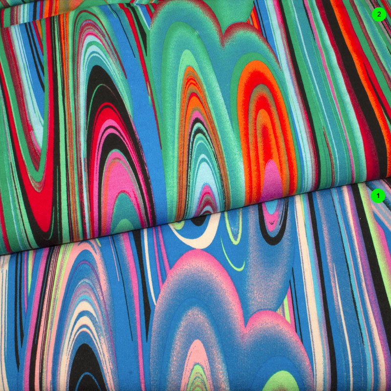 Jersey Viskose DIGI Druck Abstrakt ÖkoTex