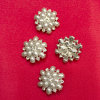 Perlen-Strass-Blumenknopf - 27mm