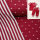 Feine Doubleface Jersey rot Streifen-Karo