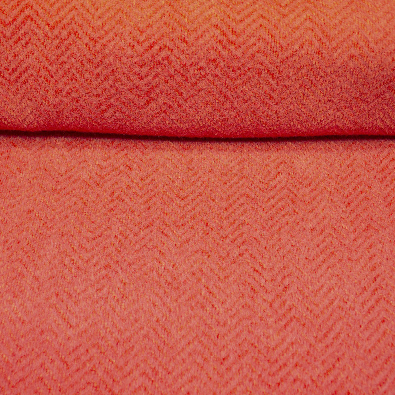 Velours Fischgrat NOVI, orange
