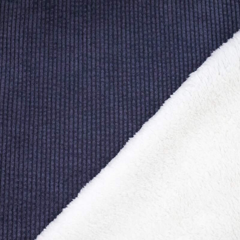 Cord mit Teddyfutter, Navy