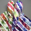 Viskose Druck mit Abseite, bunte Streifen