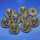 Trachtenknopf aus Metall, Hirsch, 22 mm