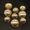 Metallknopf mit Muster, gold, 17 bis 22 mm