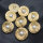 Metallknopf mit Perle, gold, 18 - 22 mm